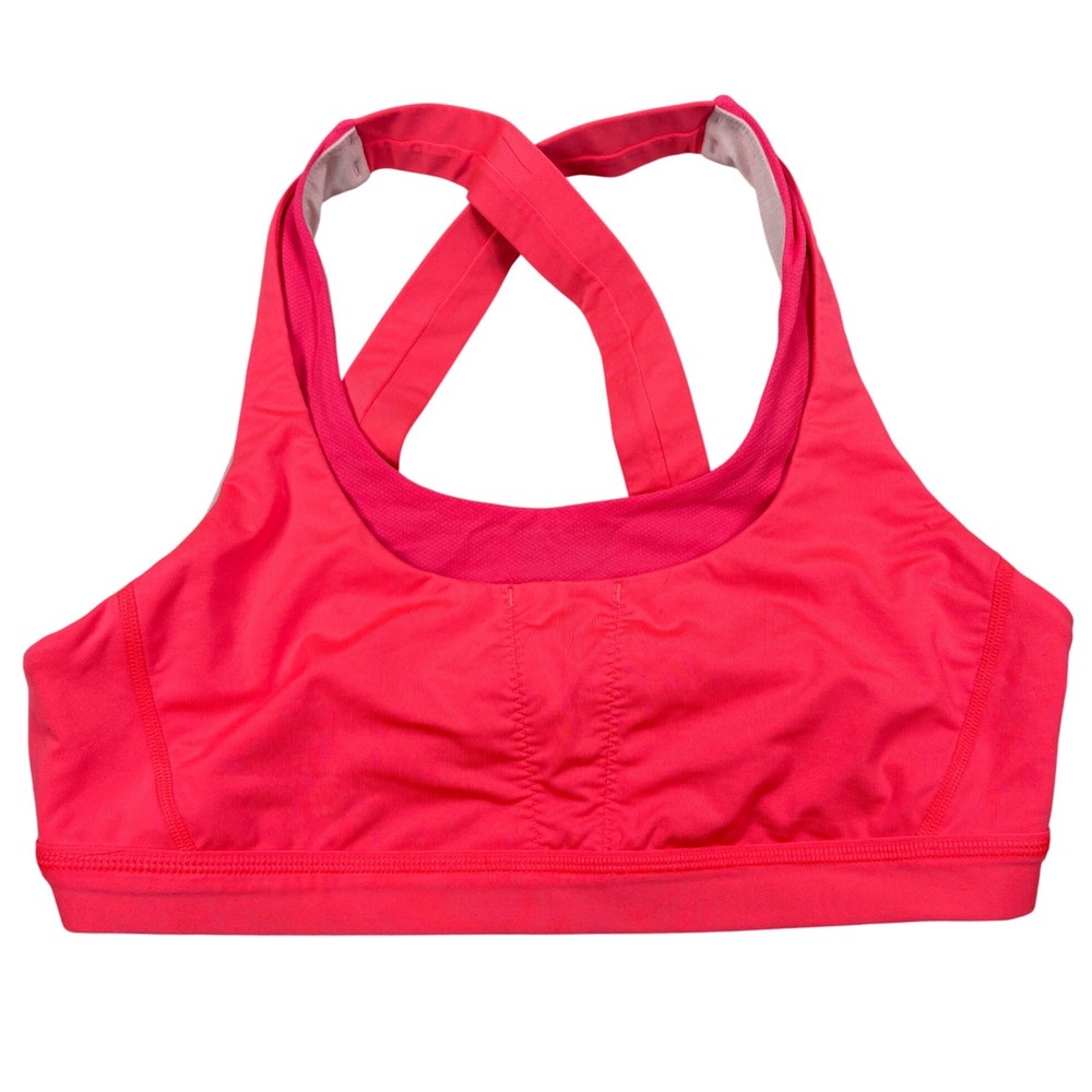Lululemon Sports Bra Womens 10 Pink Orange Athleisure Yoga Gym Activewear